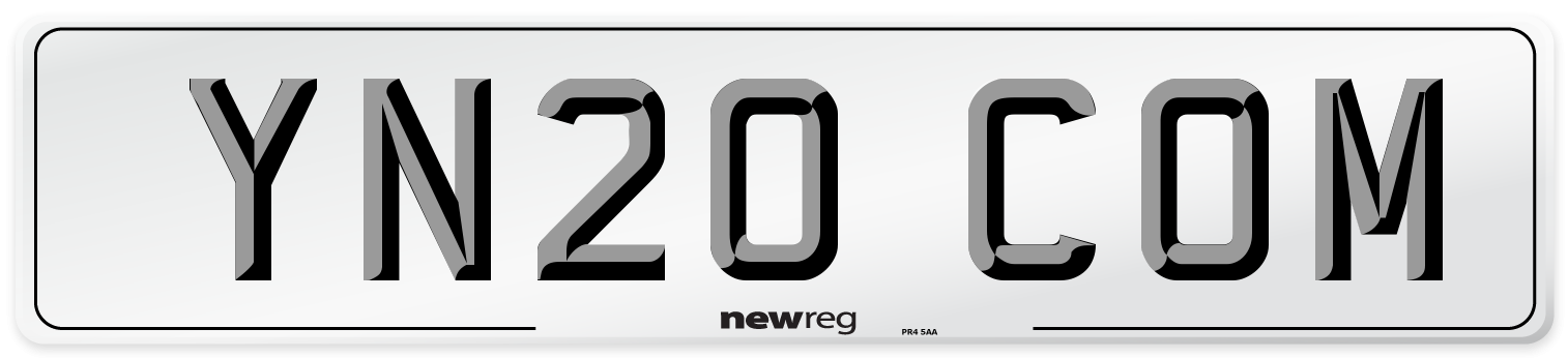 YN20 COM Number Plate from New Reg